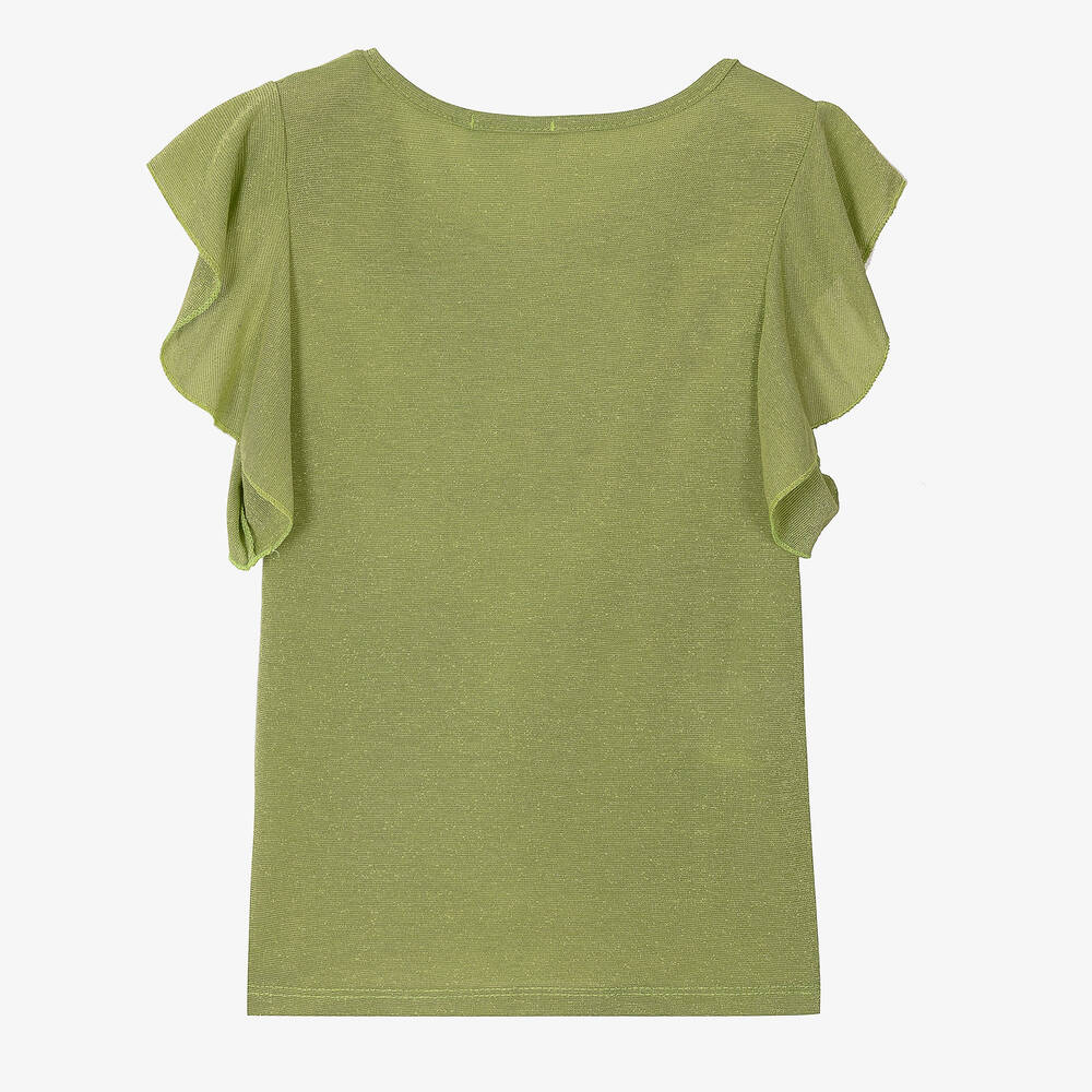 Fun & Fun-Girls Green Sparkly T-Shirt | Childrensalon Outlet
