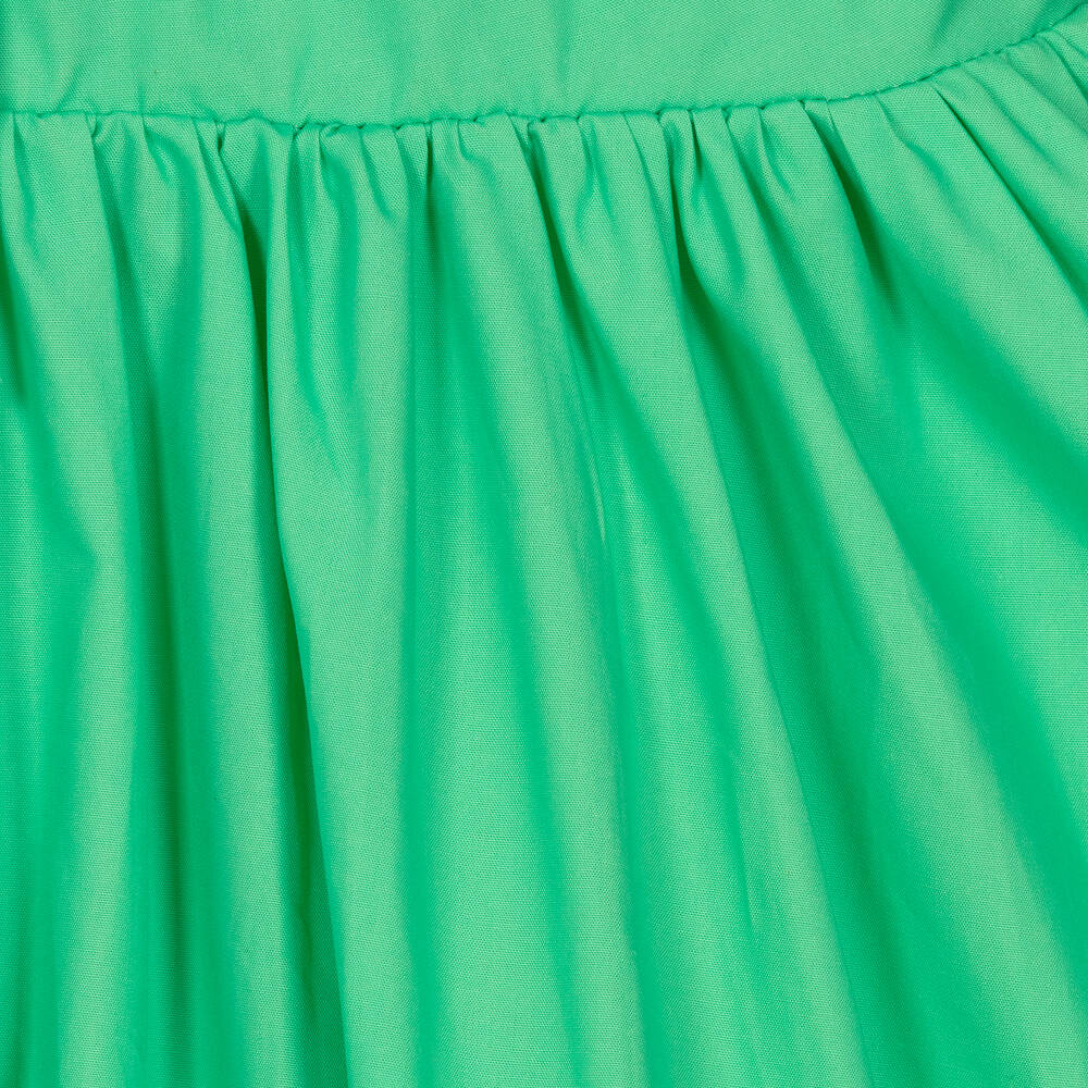 Fun & Fun-Girls Green Tiered Cotton Poplin Dress | Childrensalon Outlet