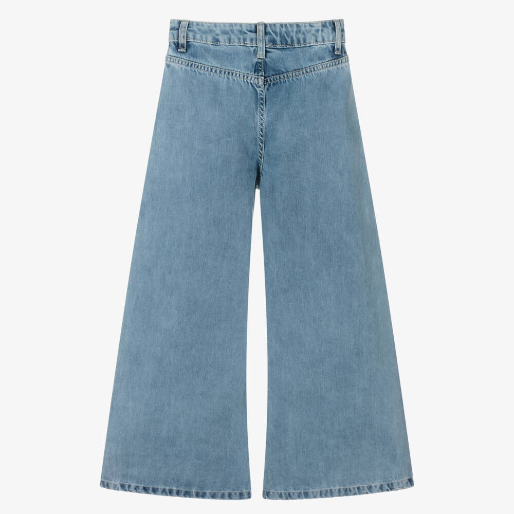 Fun & Fun-Girls Indigo Flare Denim Trousers | Childrensalon Outlet
