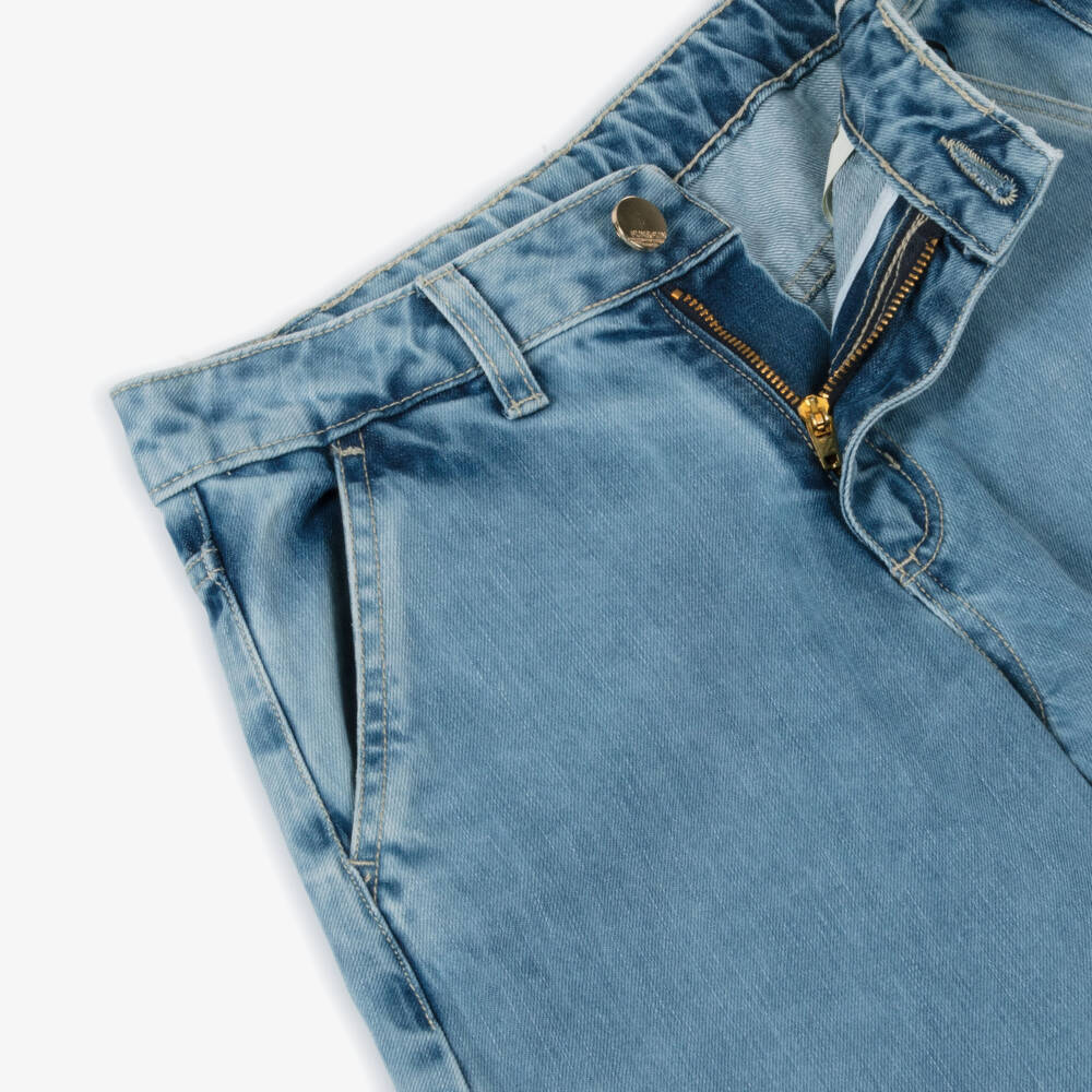 Fun & Fun-Girls Indigo Flare Denim Trousers | Childrensalon Outlet