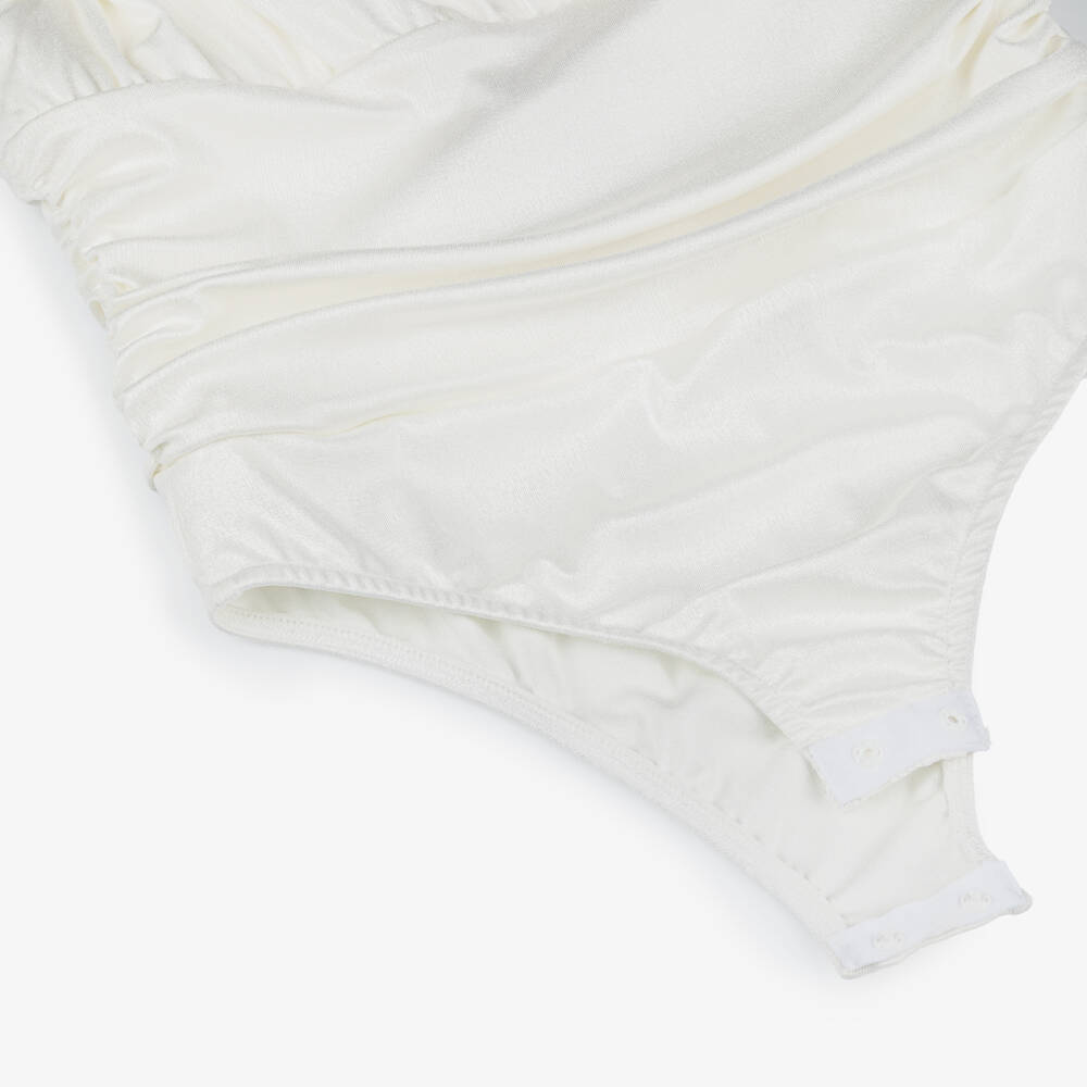 Fun & Fun Couture-بودي سوت عاجي غير متماثل للبنات | Childrensalon Outlet