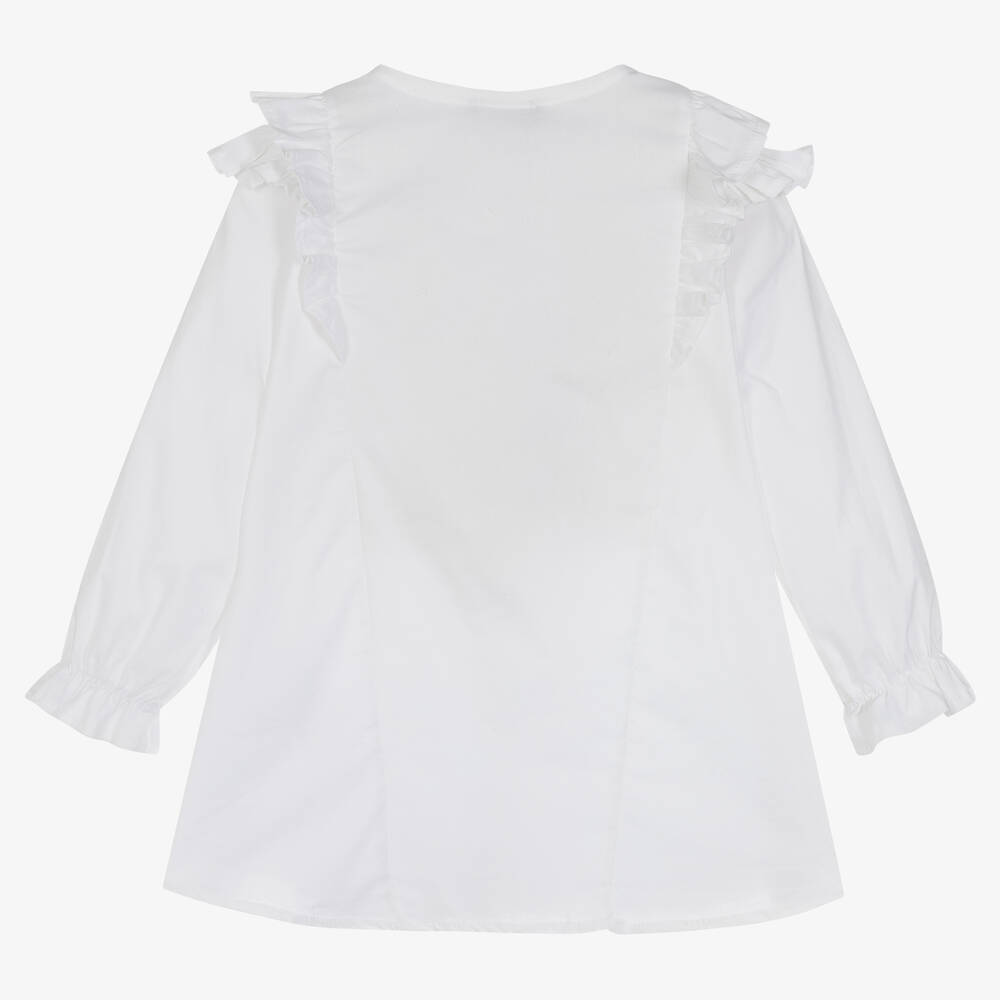 Fun & Fun-Girls Ivory Cotton Blouse | Childrensalon Outlet