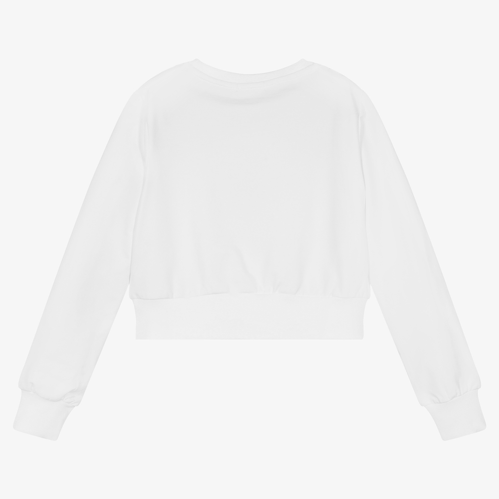 Fun & Fun-Girls Ivory Cotton Sweatshirt | Childrensalon Outlet