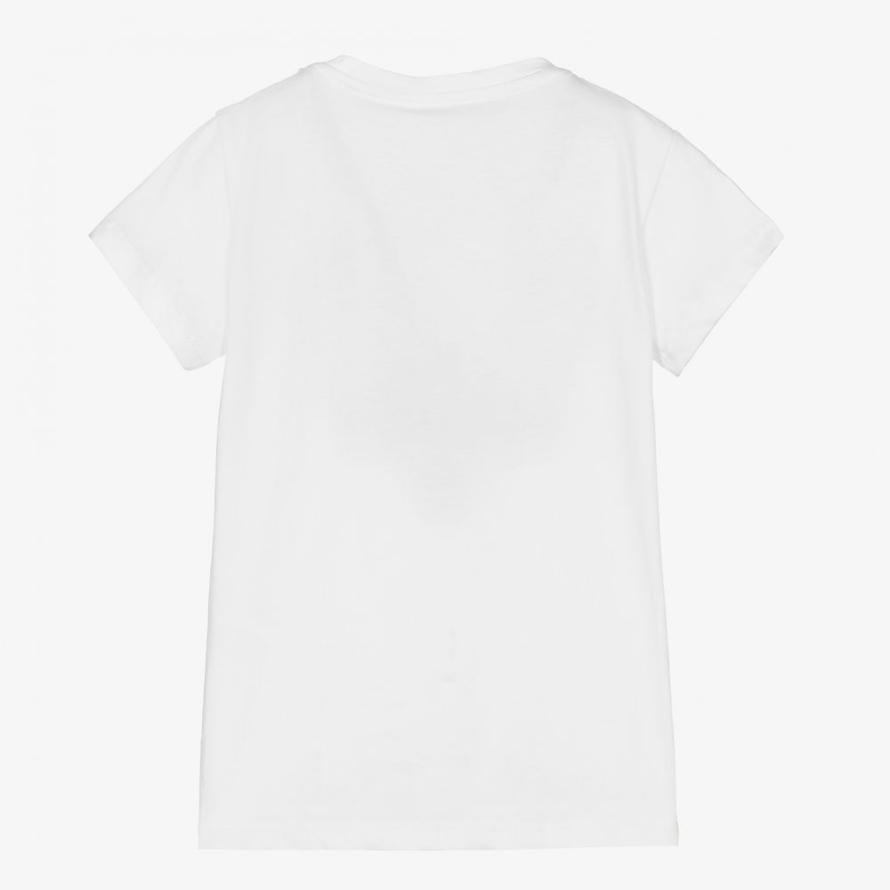 Fun & Fun-Кремовая хлопковая футболка для девочек | Childrensalon Outlet