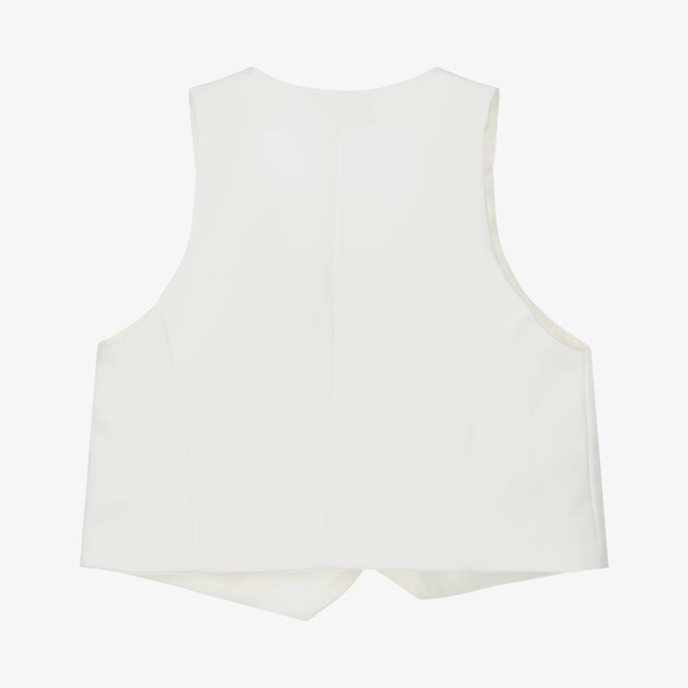 Fun & Fun Couture-Girls Ivory Cotton Vest | Childrensalon Outlet
