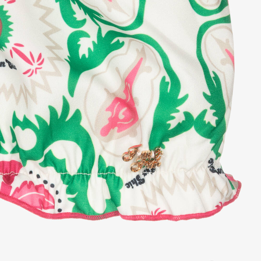 Fun & Fun-Girls Ivory Floral Crêpe Blouse | Childrensalon Outlet