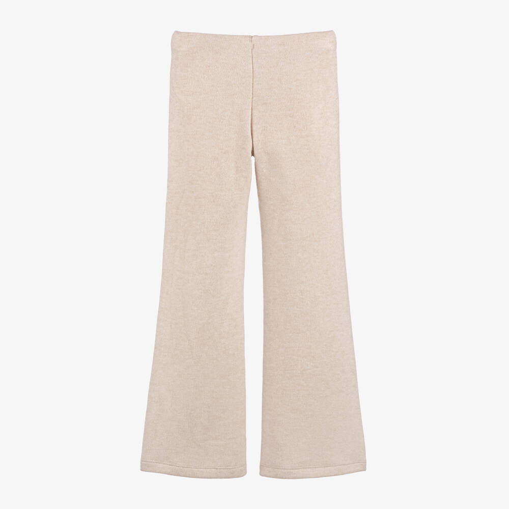Fun & Fun-Girls Ivory Knit Flared Trousers | Childrensalon Outlet