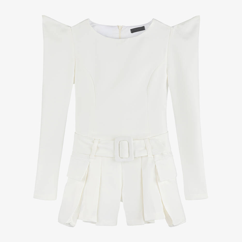Fun & Fun-Girls Ivory Shoulder Detail Playsuit | Childrensalon Outlet