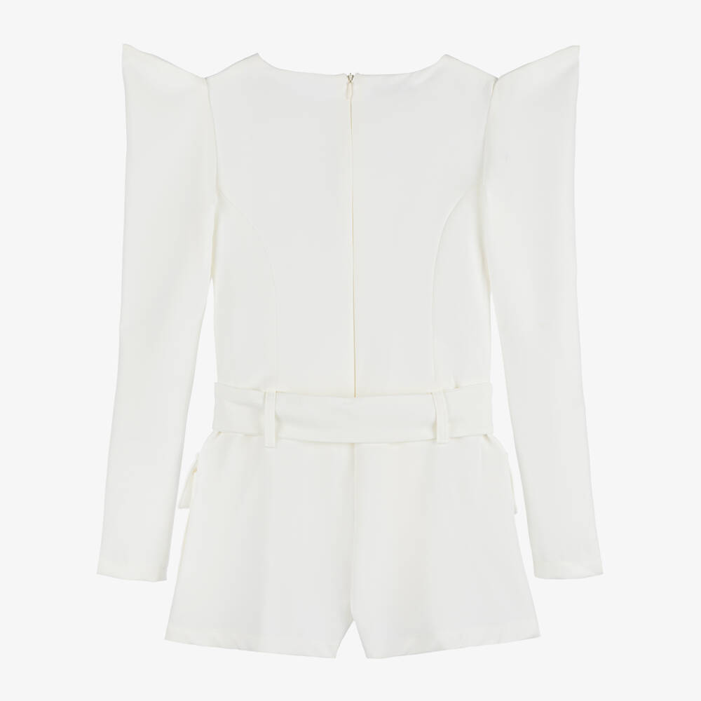 Fun & Fun-Girls Ivory Shoulder Detail Playsuit | Childrensalon Outlet