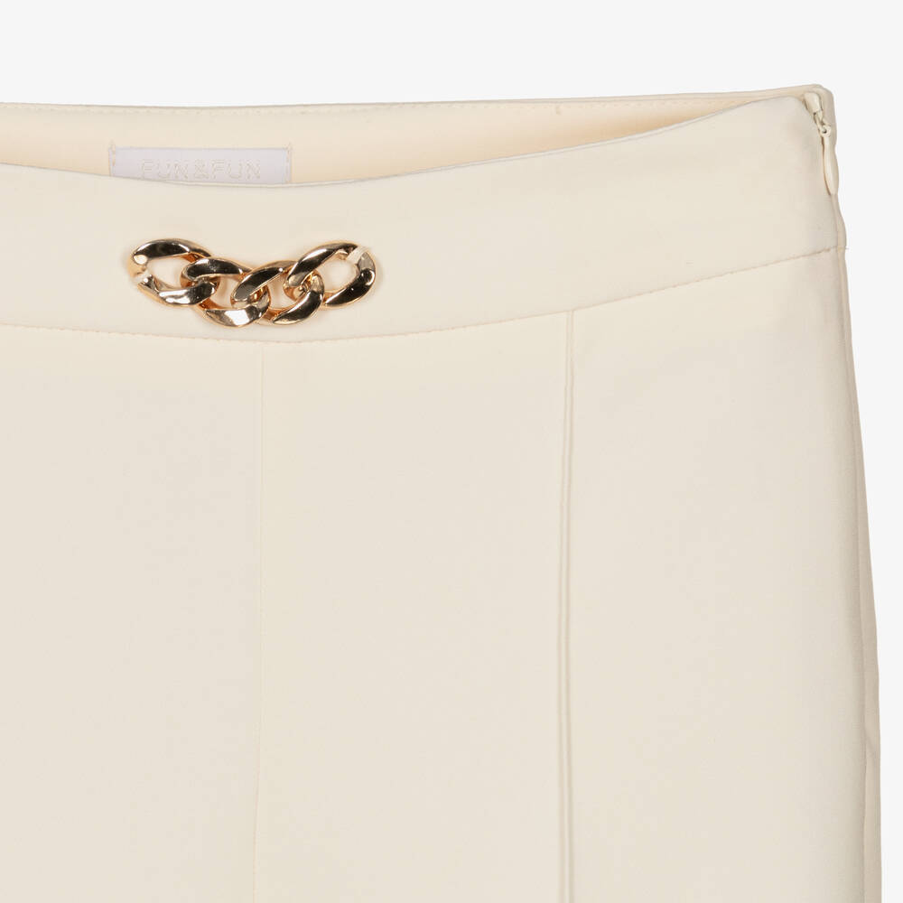 Fun & Fun Chic-Girls Ivory Tailored Trousers | Childrensalon Outlet