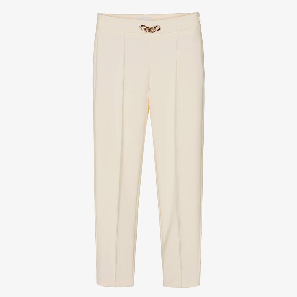 Fun & Fun Chic-Girls Ivory Tailored Trousers | Childrensalon Outlet