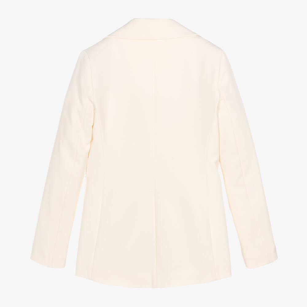 Fun & Fun-Girls Ivory Tailored Twill Blazer | Childrensalon Outlet