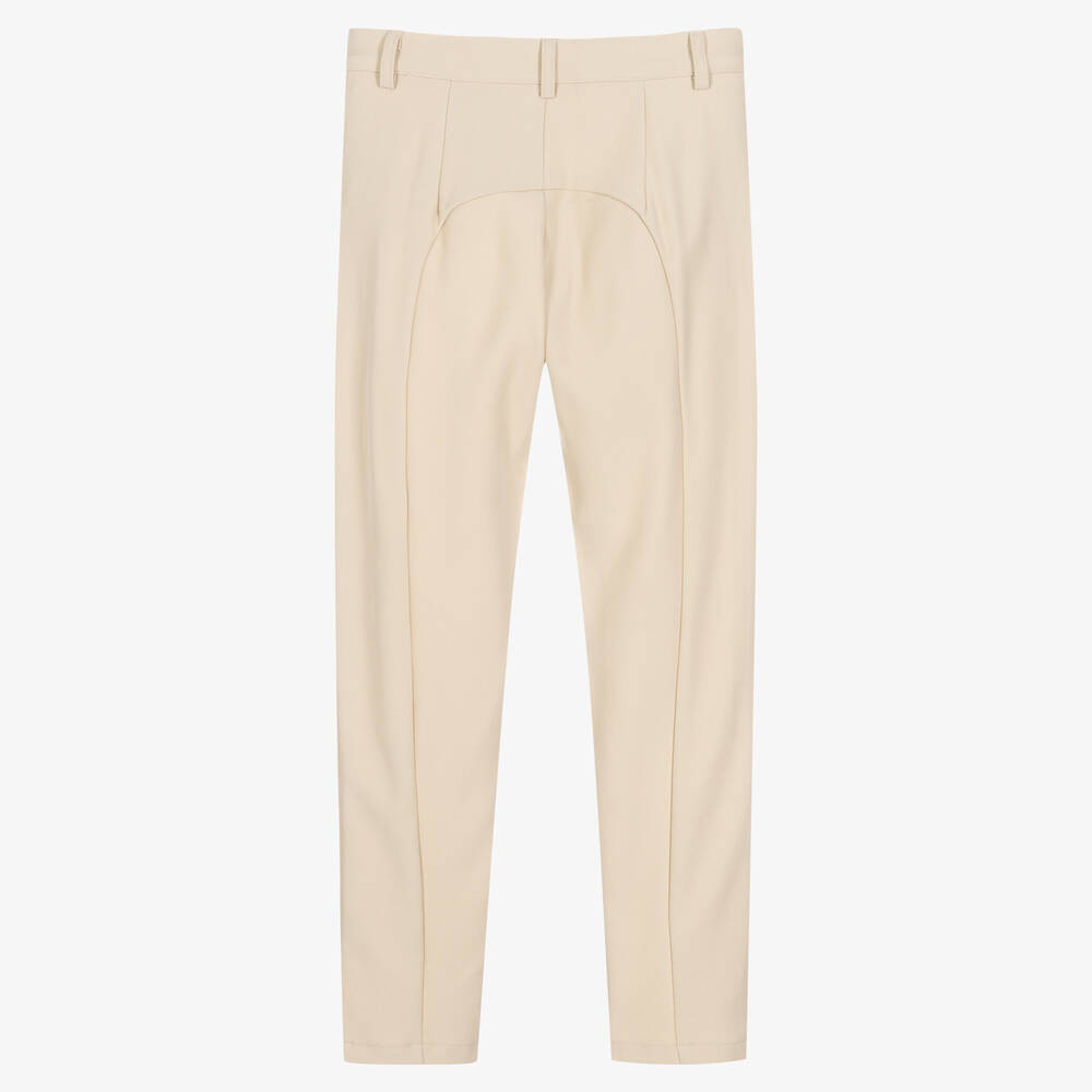 Fun & Fun Chic-Girls Ivory Twill Trousers | Childrensalon Outlet
