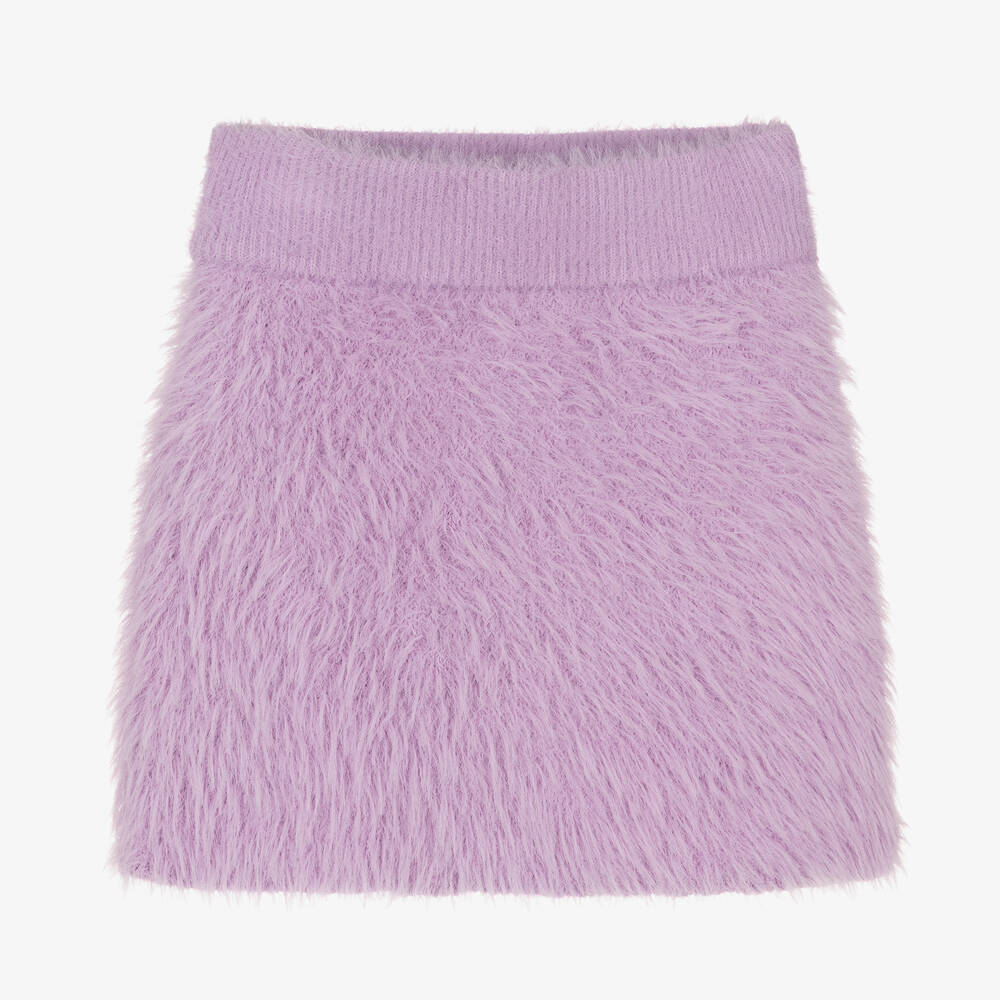 Fun & Fun - Girls Lilac Fluffy Knit Skirt | Childrensalon
