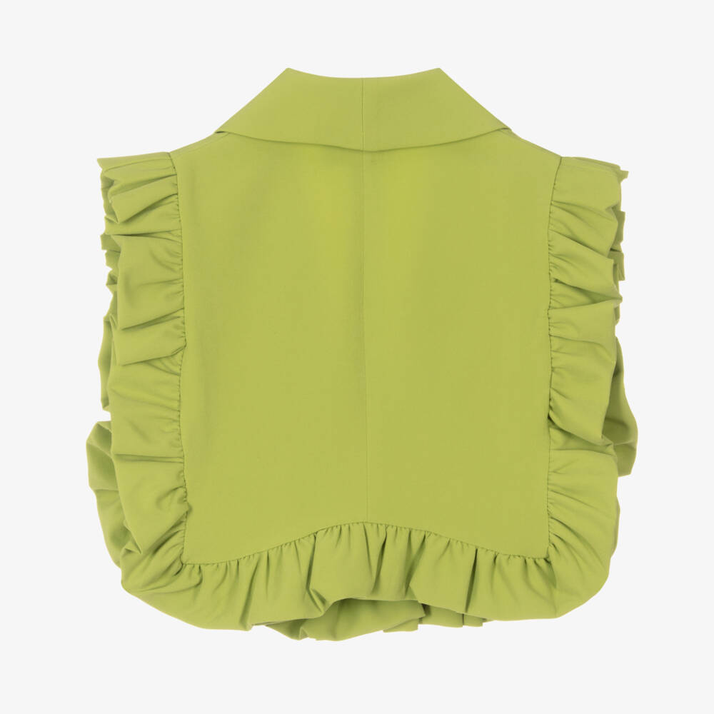 Fun & Fun-Girls Lime Green Ruffle Vest | Childrensalon Outlet