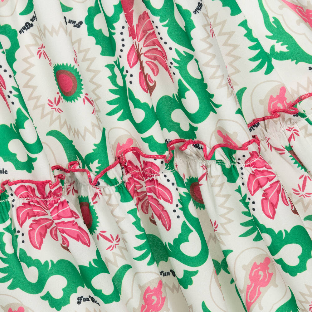 Fun & Fun-Girls Long Ivory Floral Crêpe Skirt | Childrensalon Outlet