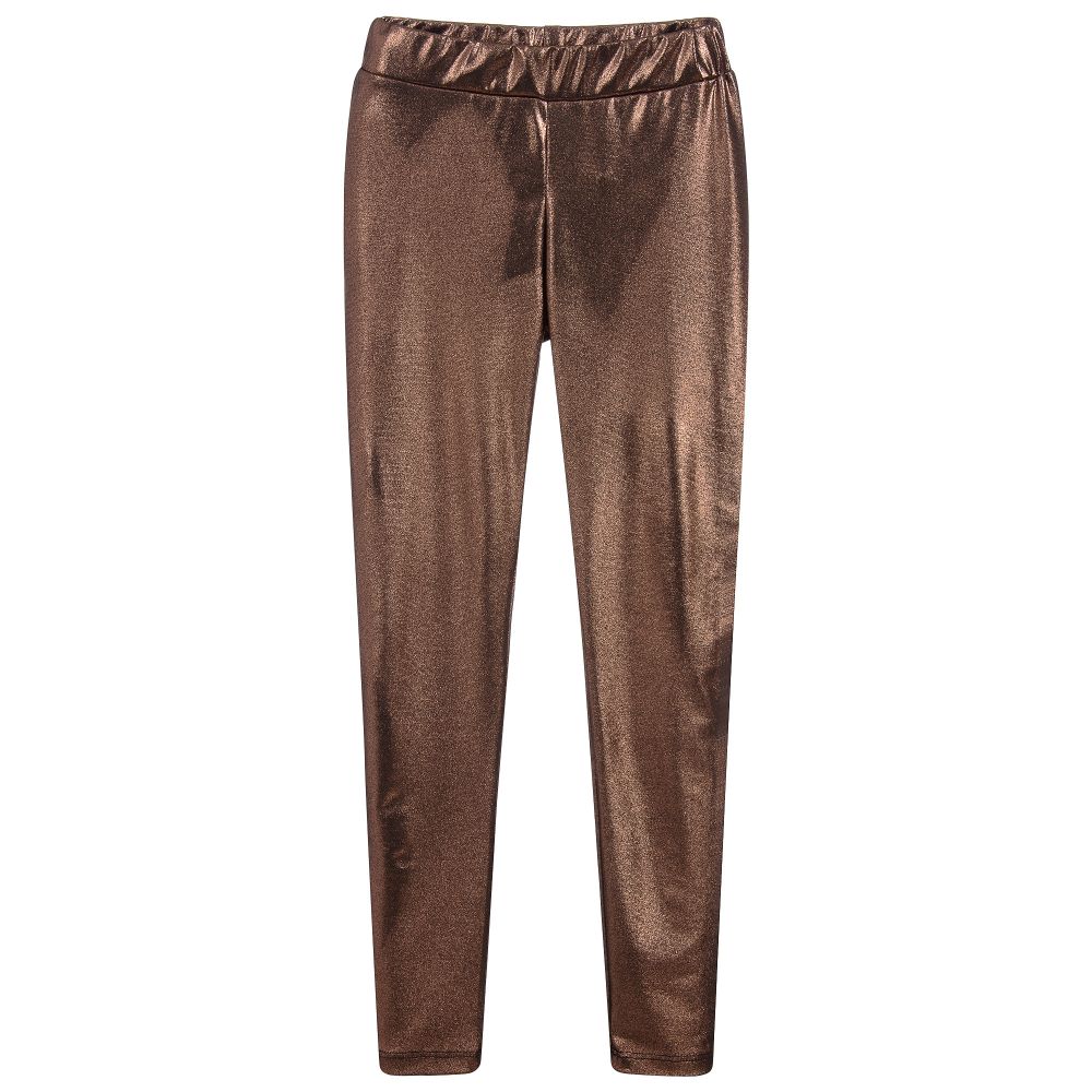 Fun Fun Girls Metallic Bronze Leggings Childrensalon Outlet