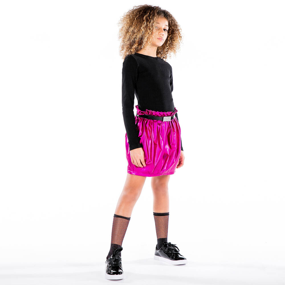 Fun & Fun-Girls Metallic Pink Skirt | Childrensalon Outlet