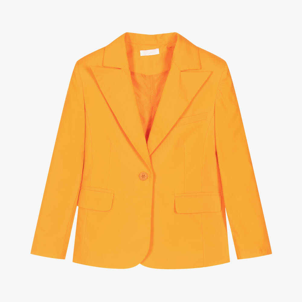 Orange coat girl on sale