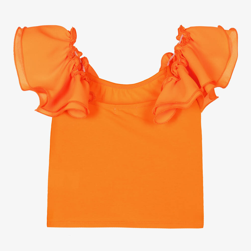 Fun & Fun-Оранжевая хлопковая блузка | Childrensalon Outlet