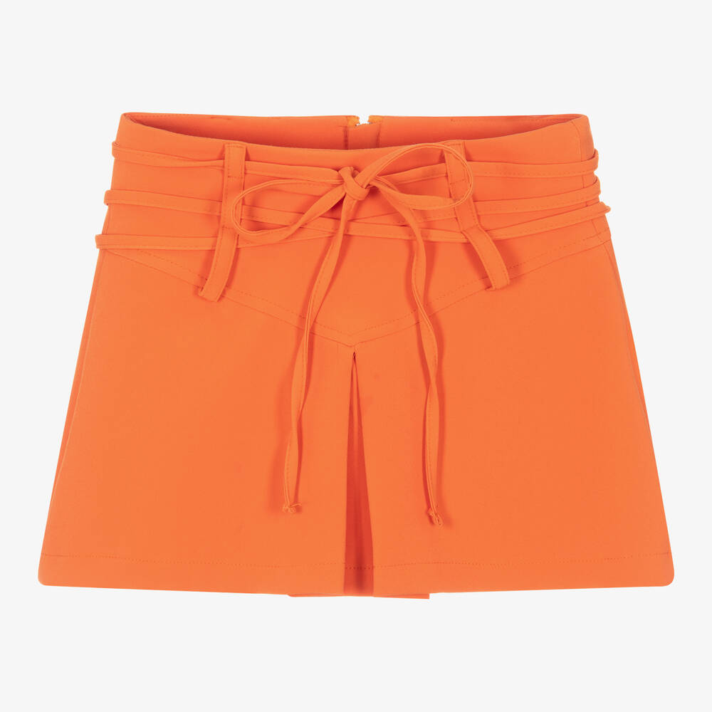 Fun & Fun - Girls Orange High Waist Skort | Childrensalon