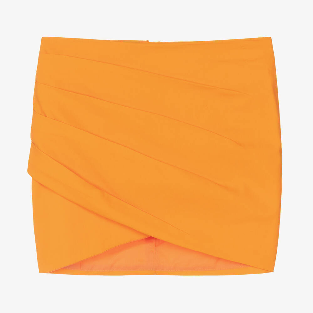 Fun & Fun - Girls Orange Ruched Skirt | Childrensalon