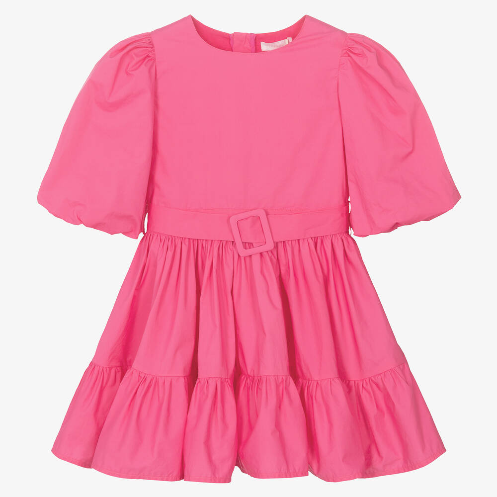Fun & Fun - Girls Pink Cotton Dress | Childrensalon