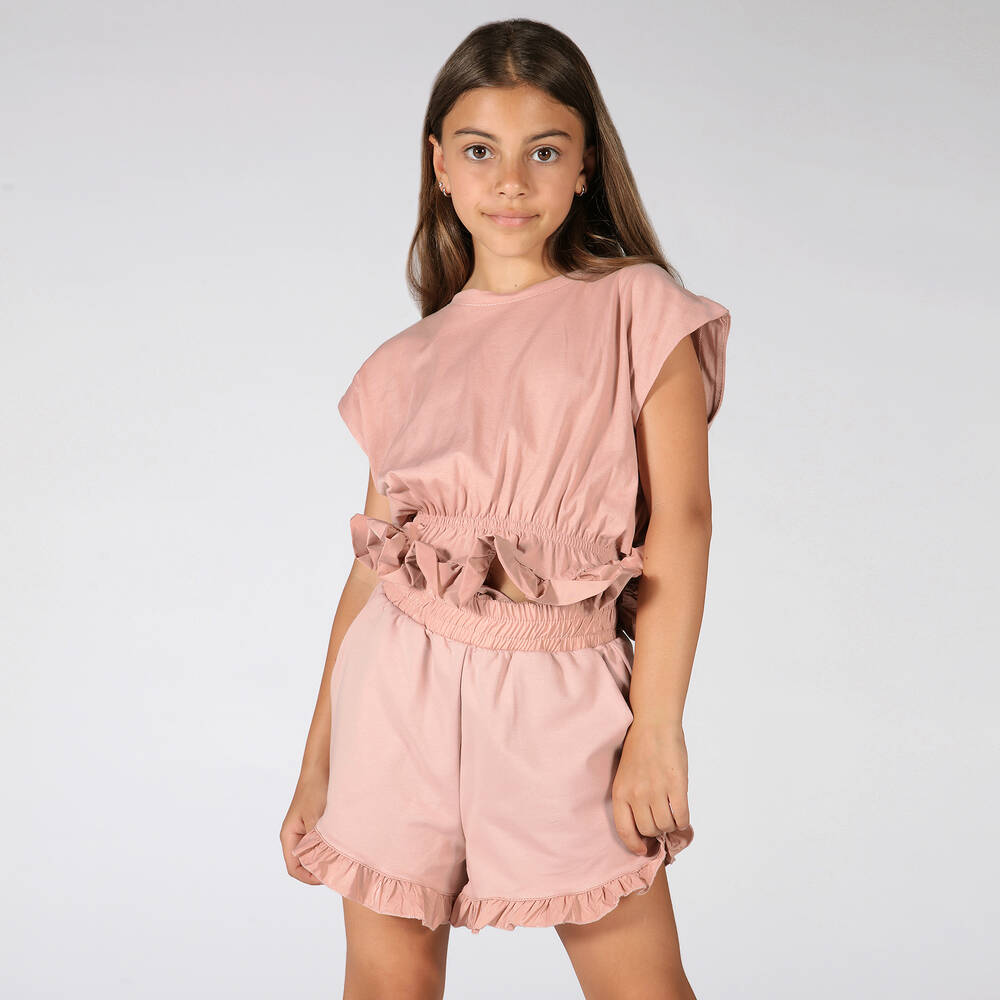 Fun & Fun-Girls Pink Cotton Shorts | Childrensalon Outlet