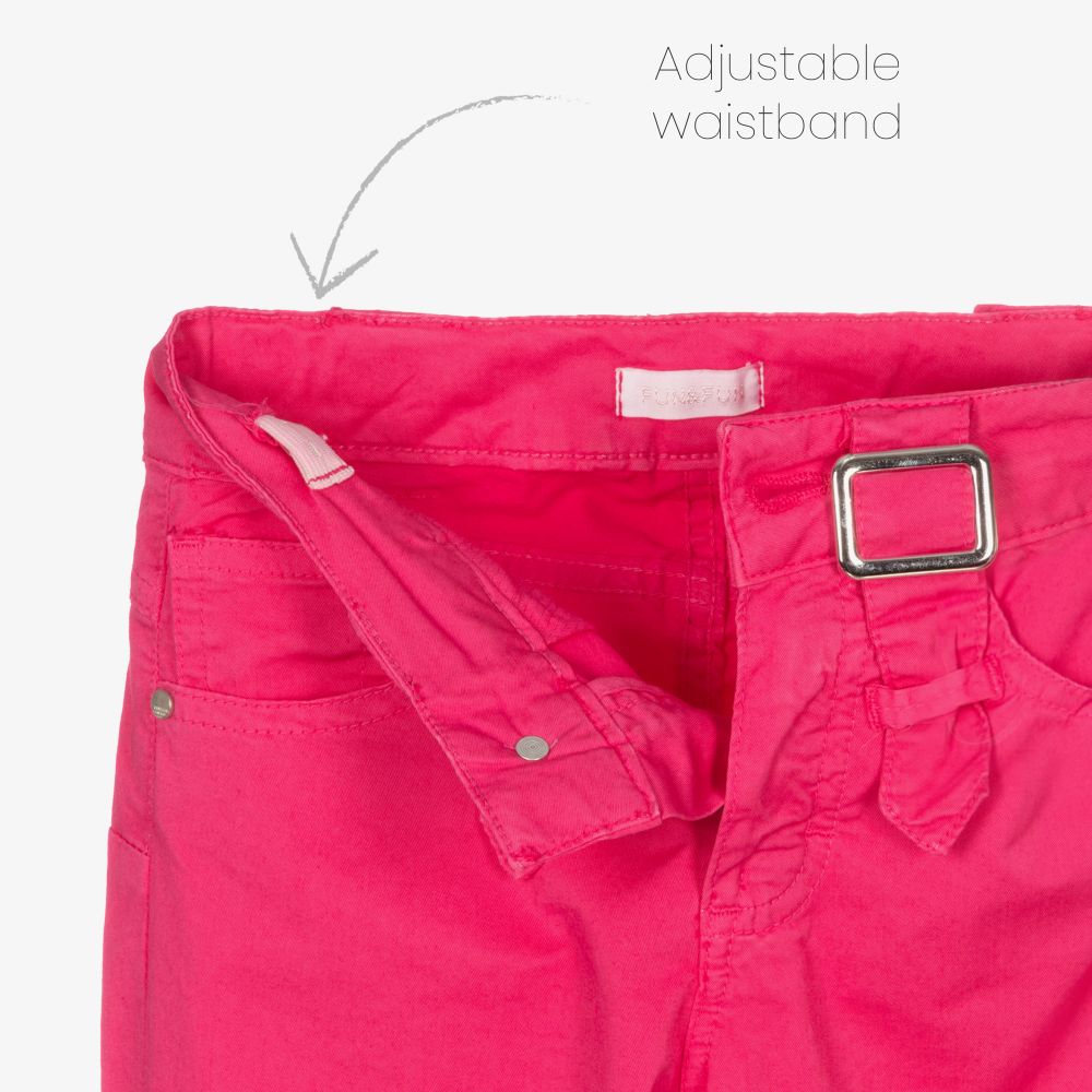 Fun & Fun-Girls Pink Cotton Trousers | Childrensalon Outlet