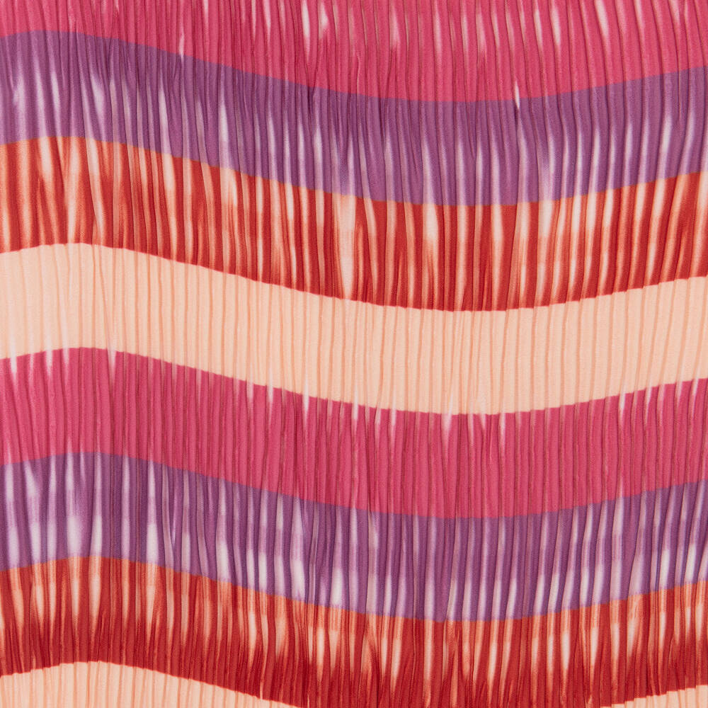 Fun & Fun-Girls Pink Crêpe Plissé Dress | Childrensalon Outlet