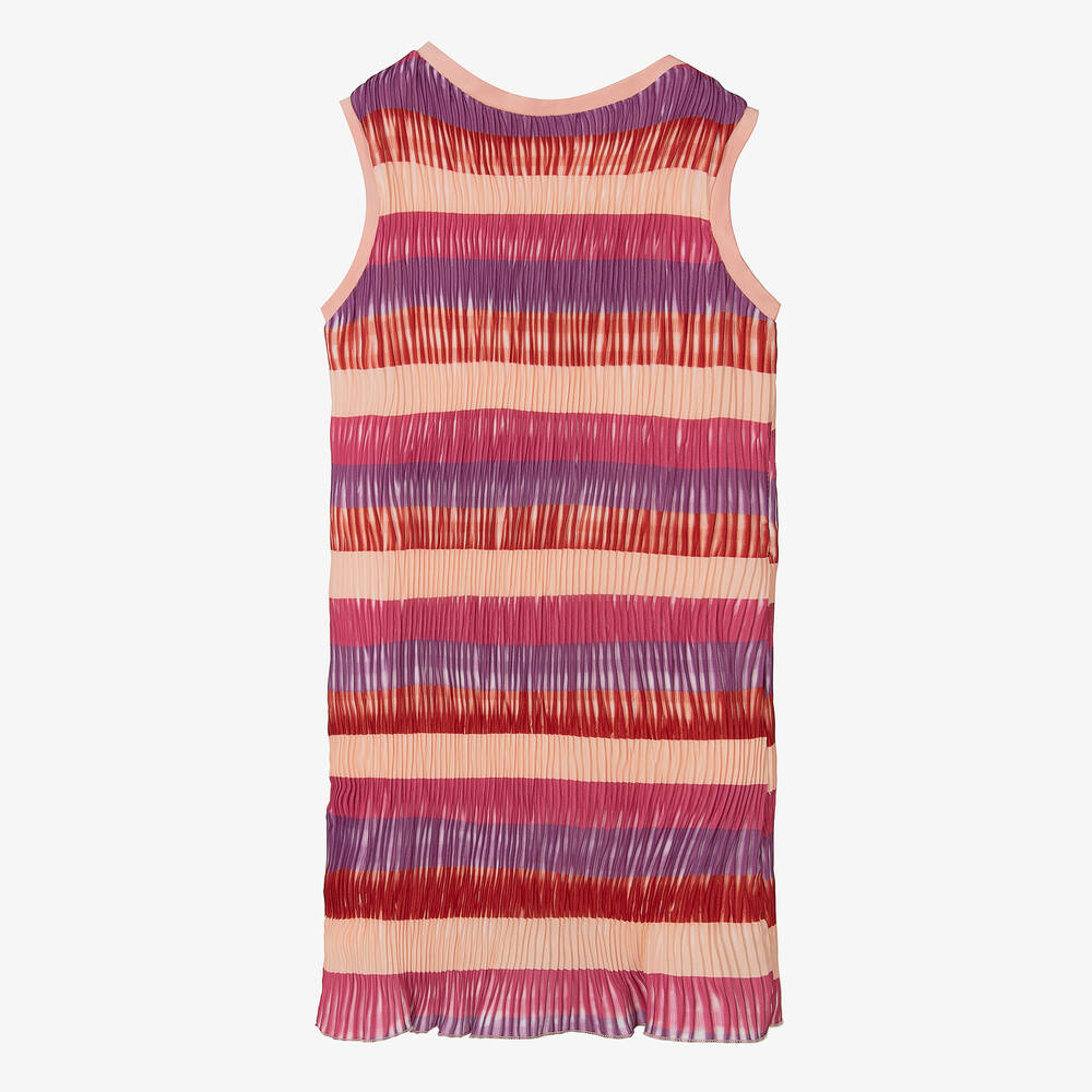 Fun & Fun-Girls Pink Crêpe Plissé Dress | Childrensalon Outlet