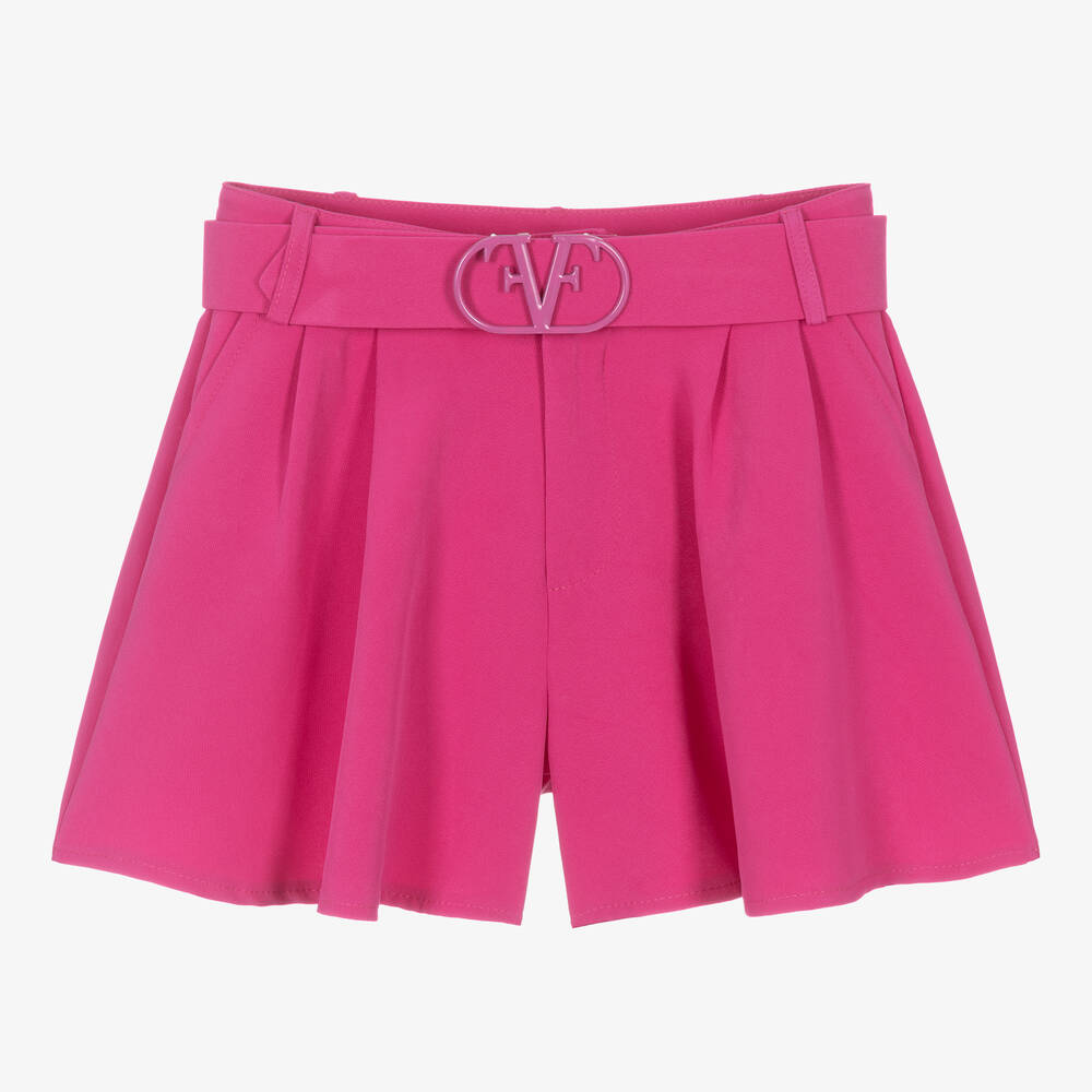 Fun & Fun - Short large rose en crêpe fille | Childrensalon