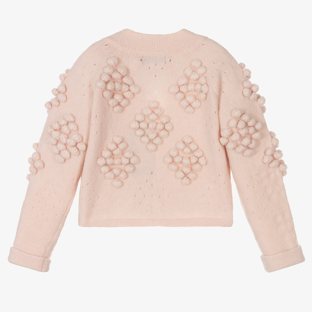 Fun & Fun-Girls Pink Knitted Cardigan | Childrensalon Outlet