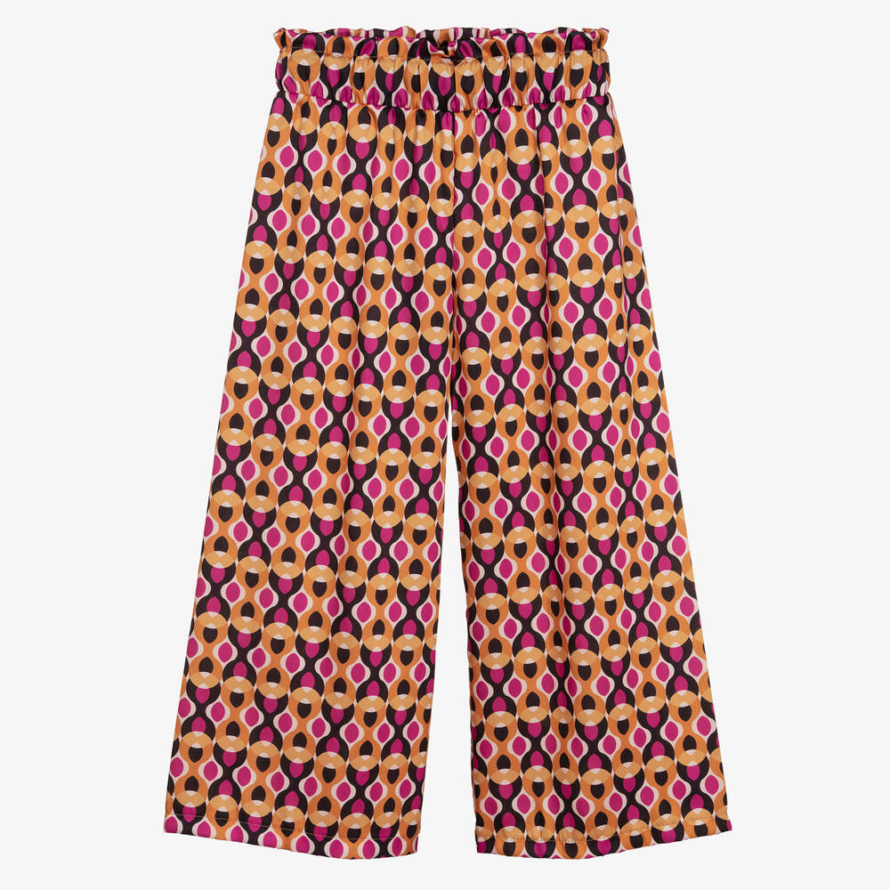 Fun & Fun - Girls Pink & Orange Trousers | Childrensalon