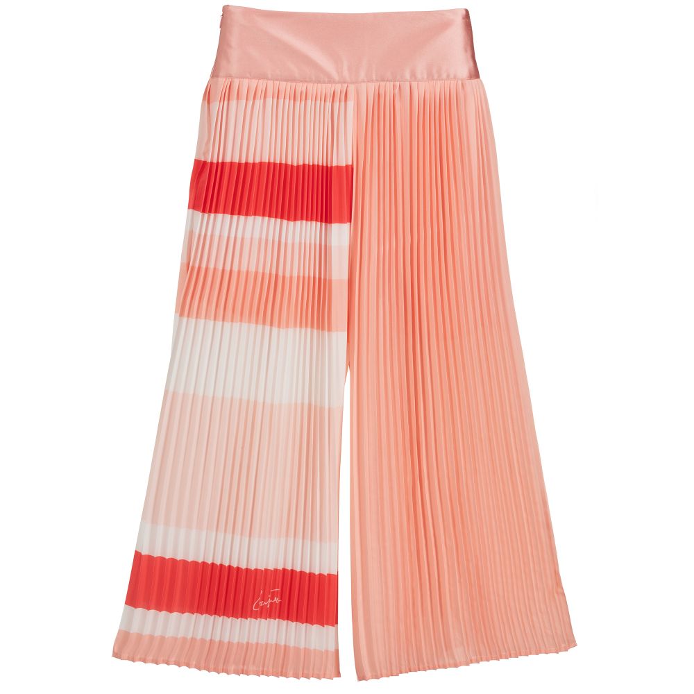 Fun & Fun Couture-Girls Pink Pleated Trousers | Childrensalon Outlet