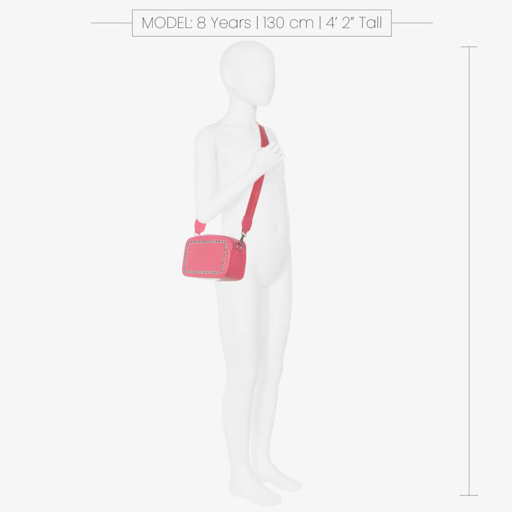 Fun & Fun-Girls Pink Studded Faux Leather Bag | Childrensalon Outlet