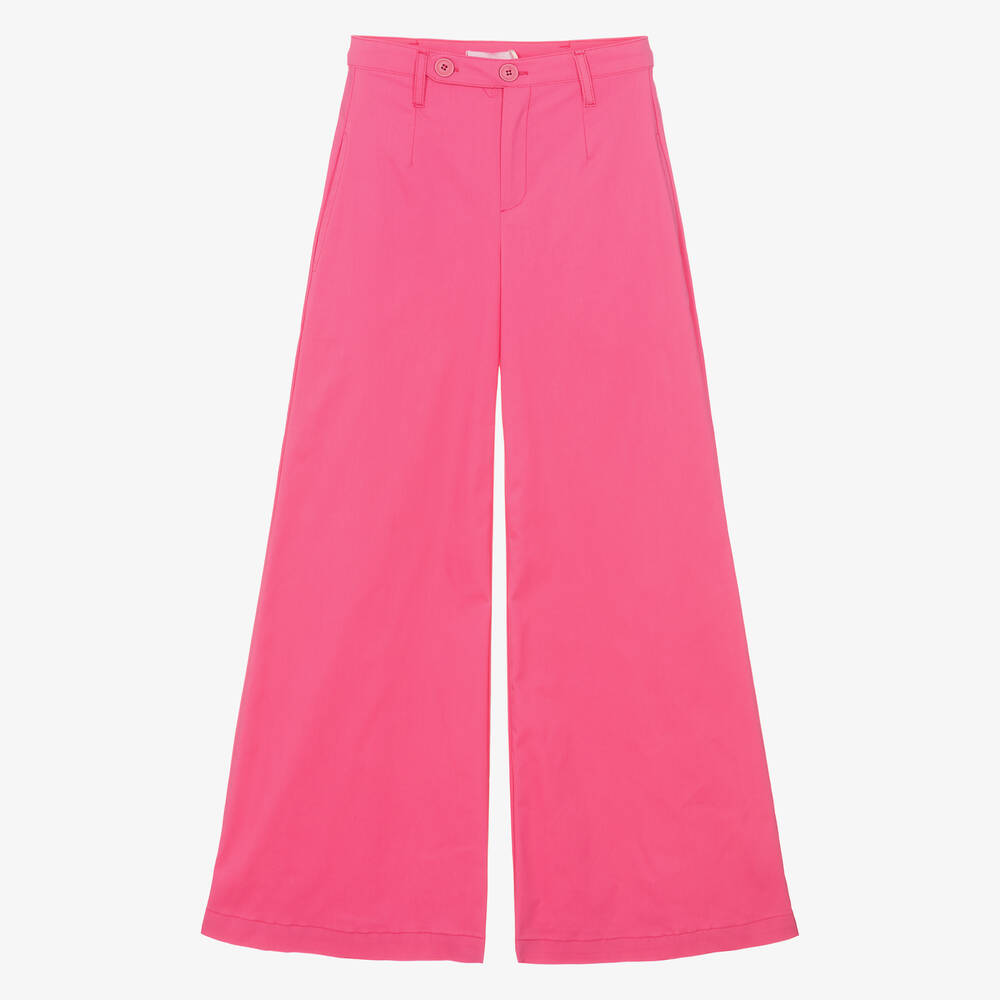 Fun & Fun - Широкие розовые брюки для девочек | Childrensalon