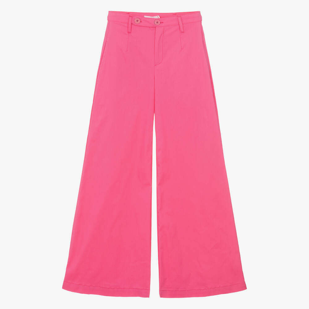 Fun & Fun-Girls Pink Wide Leg Trousers | Childrensalon Outlet