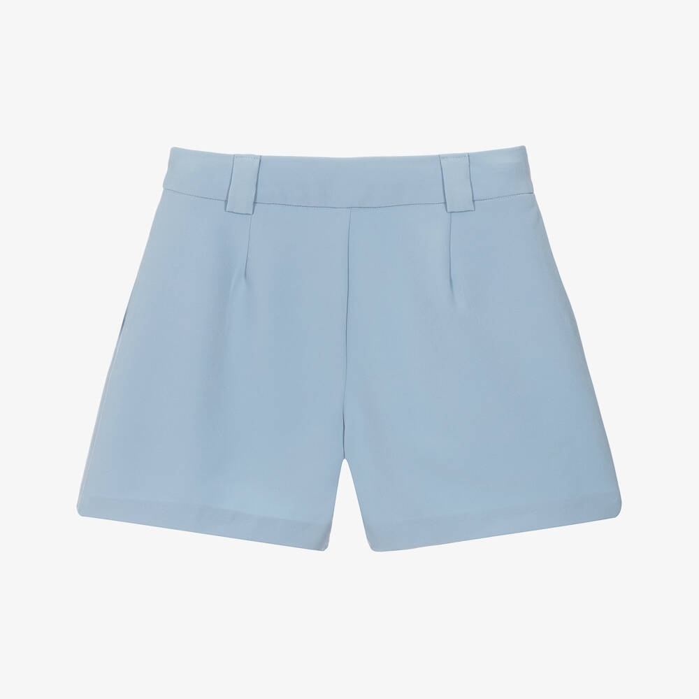 Fun & Fun-Girls Powder Blue Crepe Shorts | Childrensalon Outlet