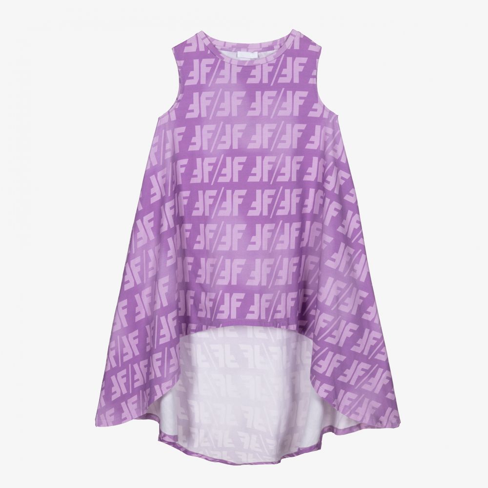 Fun & Fun - Фиолетовое хлопковое платье для девочек | Childrensalon