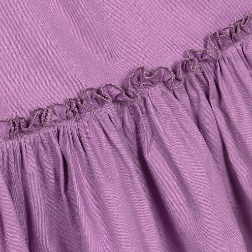 Fun & Fun-فستان قطن بوبلين لون أرجواني | Childrensalon Outlet