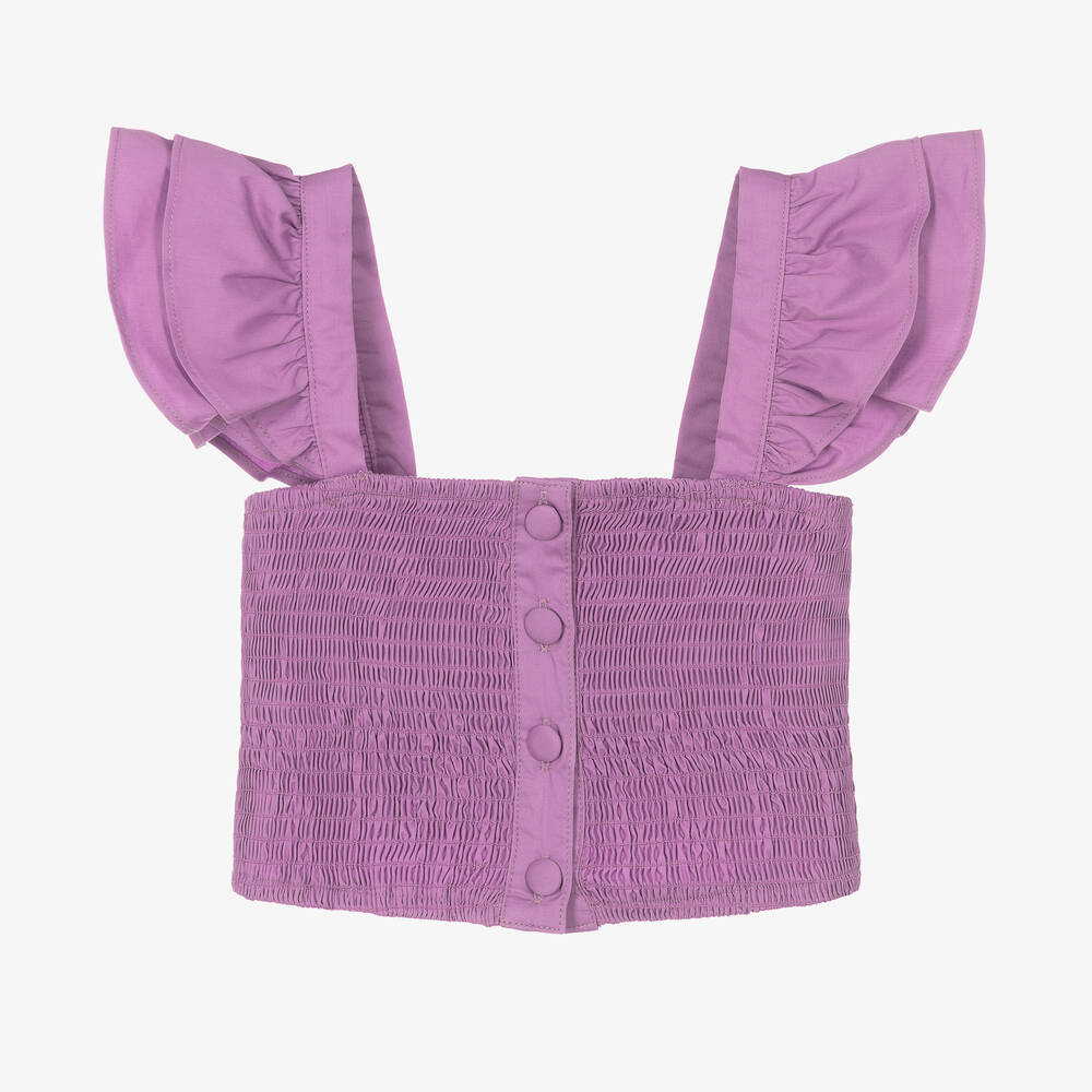 Fun & Fun-Girls Purple Ruffle Top | Childrensalon Outlet