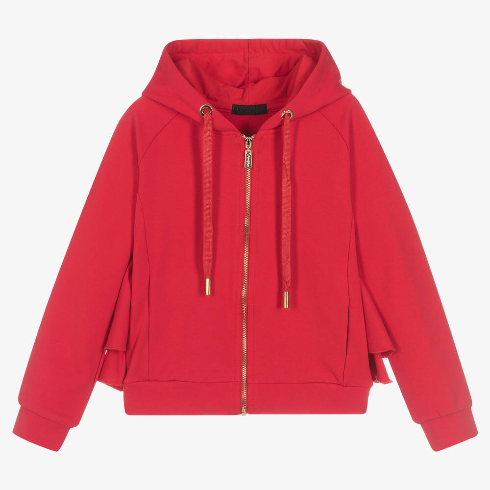 Fun Fun Girls Red Cotton Zip Up Top Childrensalon Outlet