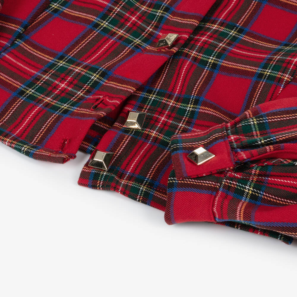 Fun & Fun-Girls Red Plaid Twill Shirt | Childrensalon Outlet