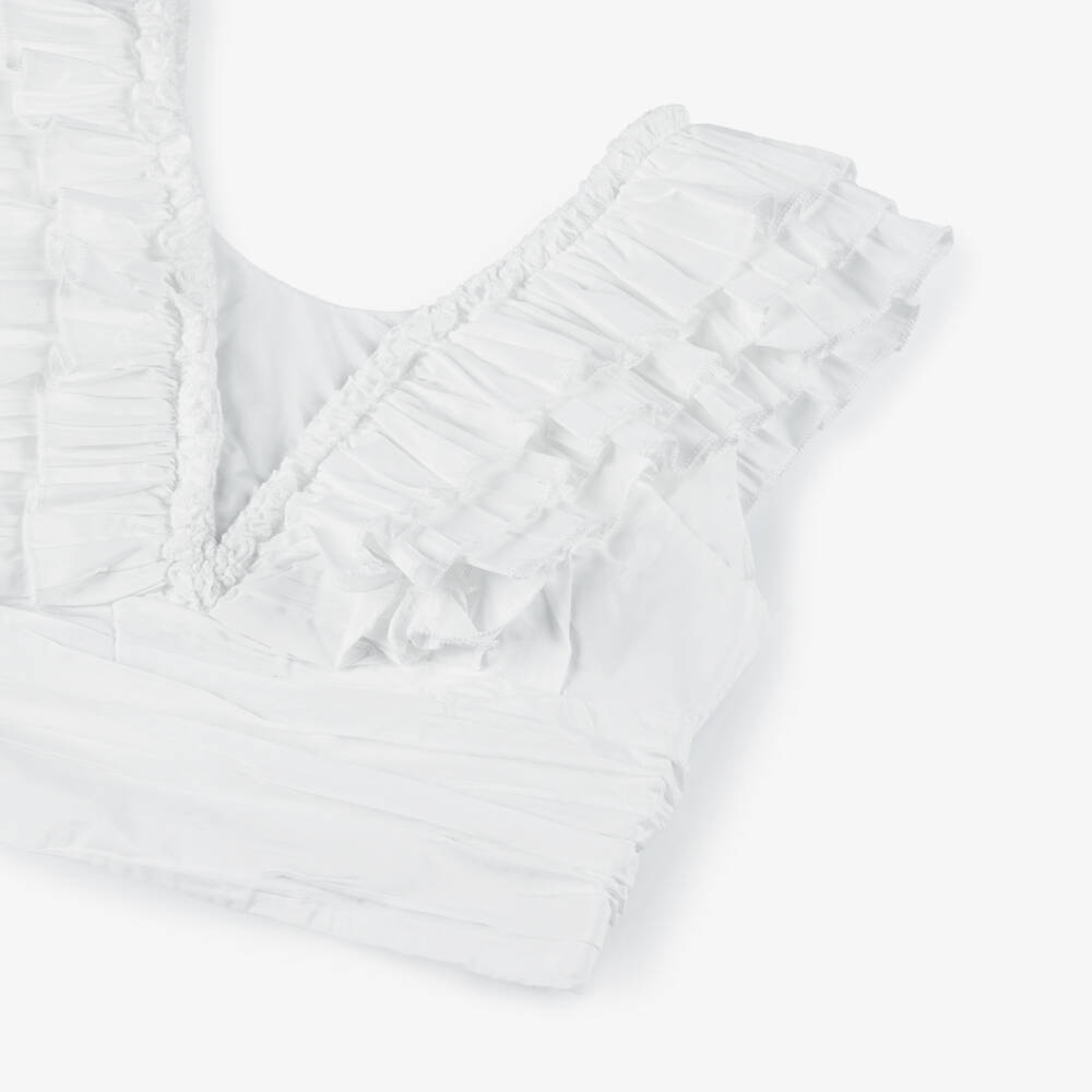 Fun & Fun Couture-Girls Satin Blouse with Ruffle Charm | Childrensalon Outlet