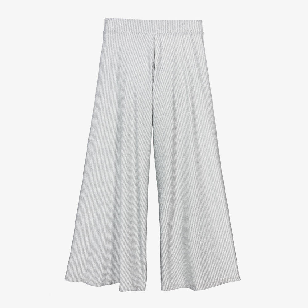 Fun & Fun-Girls Shimmering Silver Trousers | Childrensalon Outlet