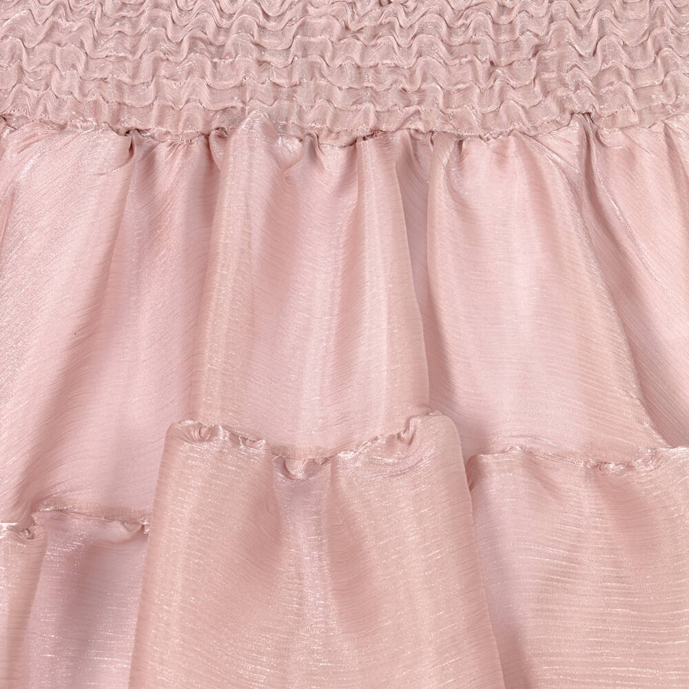 Fun & Fun-Girls Shimmery Pink Asymmetric Ruffle Skirt | Childrensalon Outlet