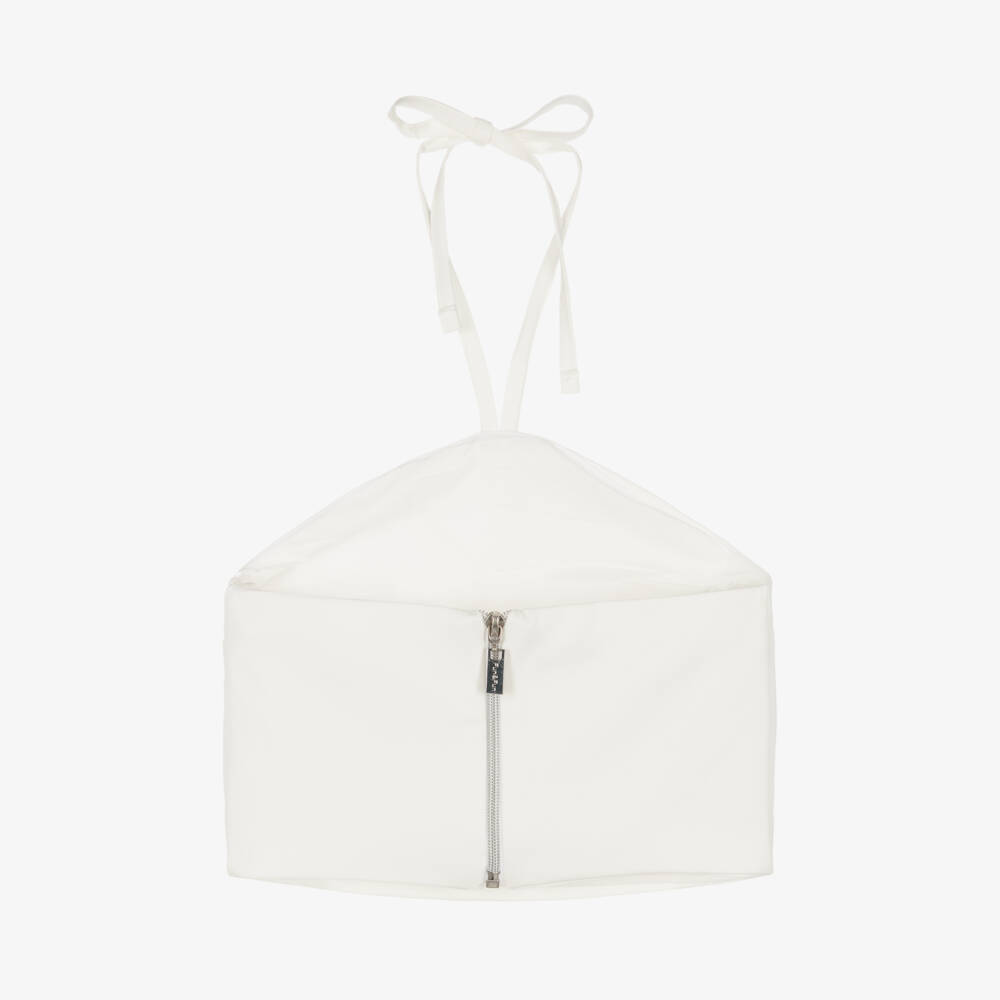 Fun & Fun-Girls Soft Ivory Beaded Halter Top | Childrensalon Outlet