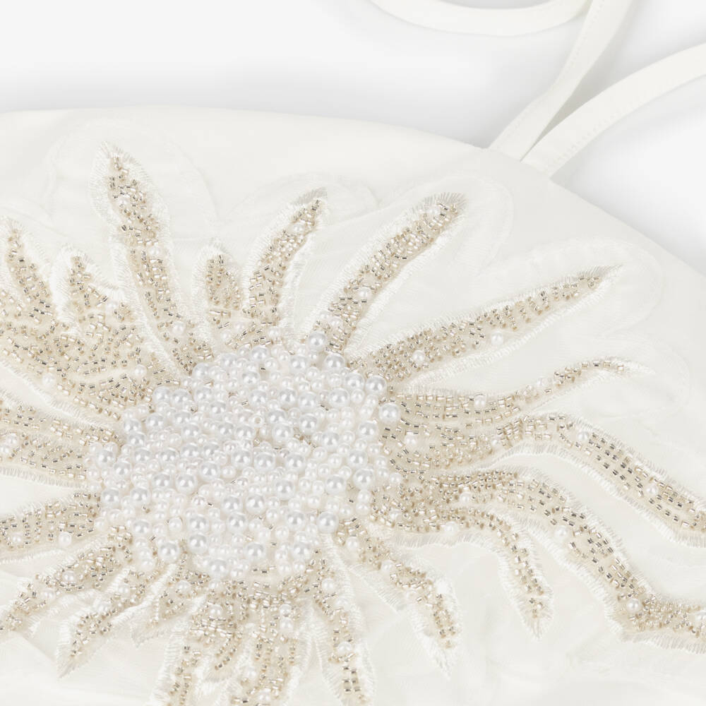 Fun & Fun-Girls Soft Ivory Beaded Halter Top | Childrensalon Outlet