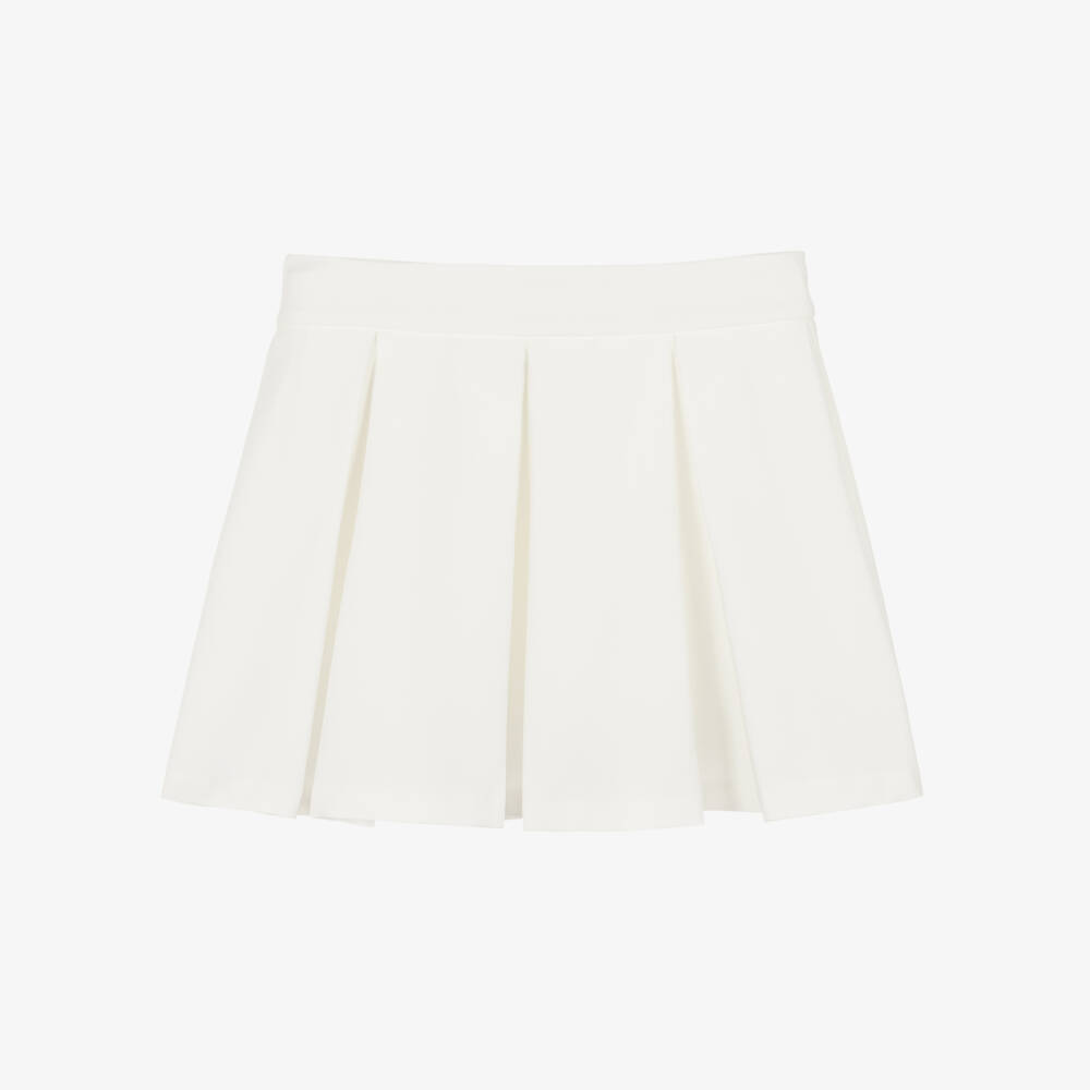 Fun & Fun-Girls Soft Ivory Box-Pleat Skirt | Childrensalon Outlet